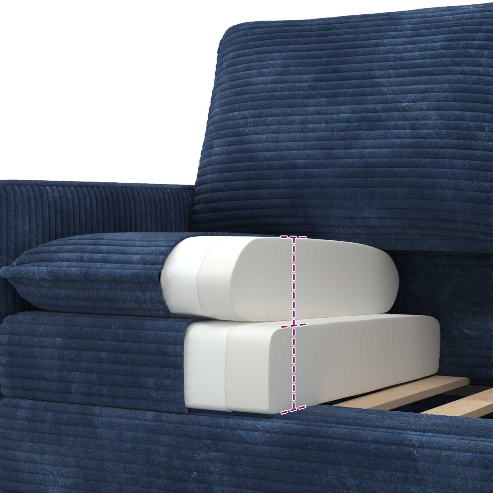 Divano Blu navy 76 x 81 x 87,5 cm Poliestere | homemem39