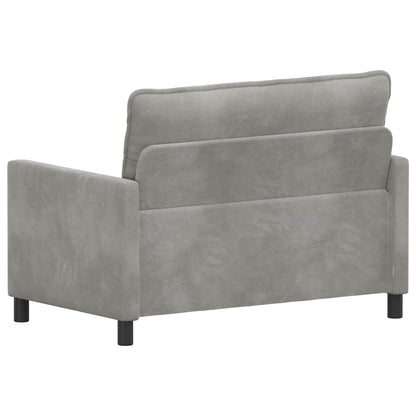 Divano Grigio Chiaro 126 x 81 x 87,5 cm Velluto