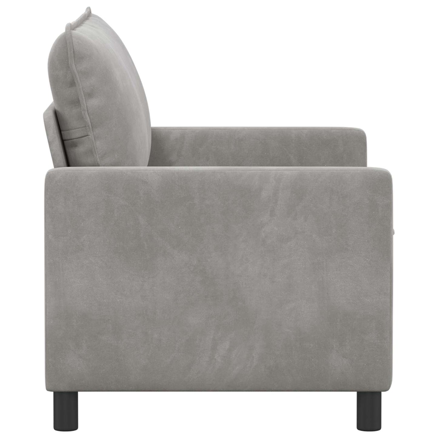 Divano Grigio Chiaro 126 x 81 x 87,5 cm Velluto