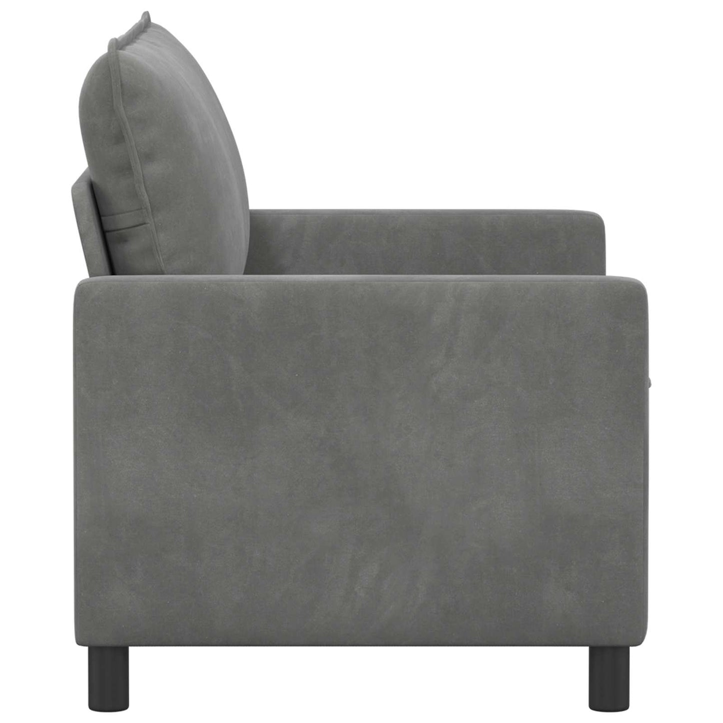 Divano Grigio Scuro 126 x 81 x 87,5 cm Velluto | homemem39