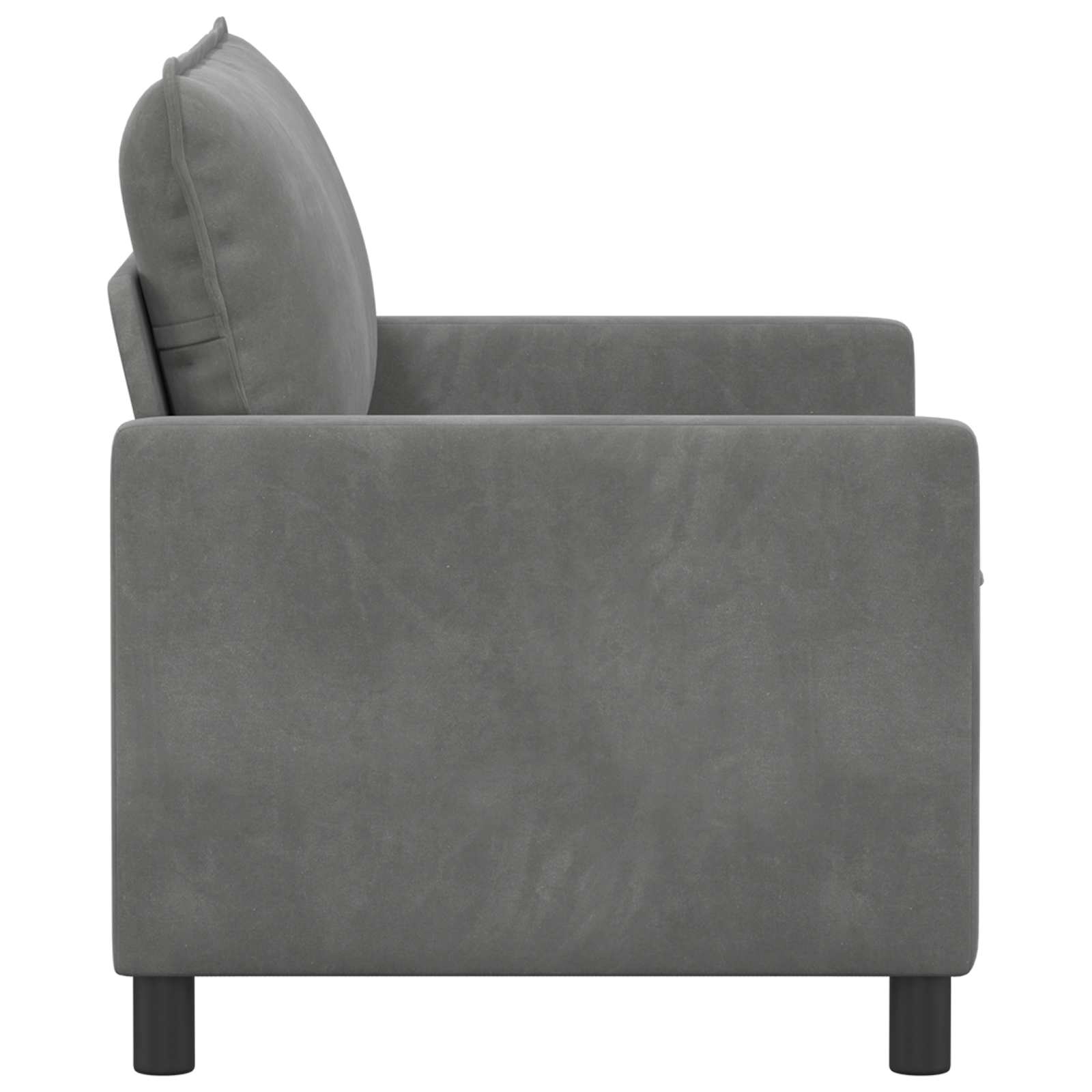 Divano Grigio Scuro 126 x 81 x 87,5 cm Velluto | homemem39