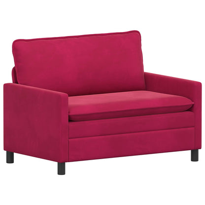 Divano Rosso Vino 126 x 81 x 87,5 cm Velluto