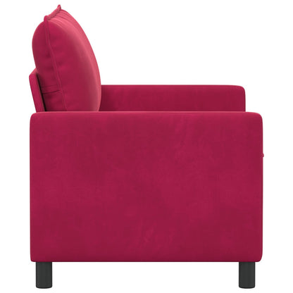 Divano Rosso Vino 126 x 81 x 87,5 cm Velluto | homemem39