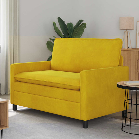 Divano Giallo 126 x 81 x 87,5 cm Velluto | homemem39