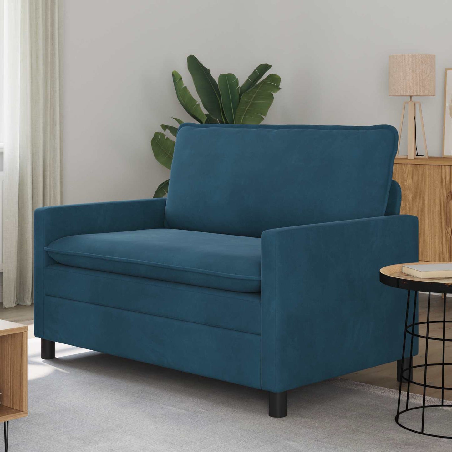 Divano Blu 126 x 81 x 87,5 cm Velluto