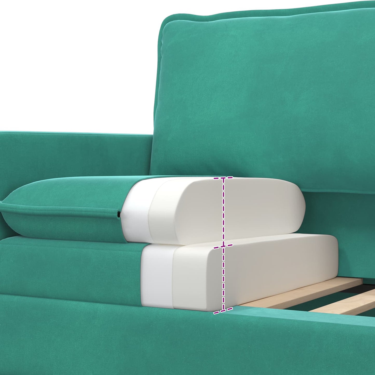 Divano Turchese 126 x 81 x 87,5 cm Velluto | homemem39