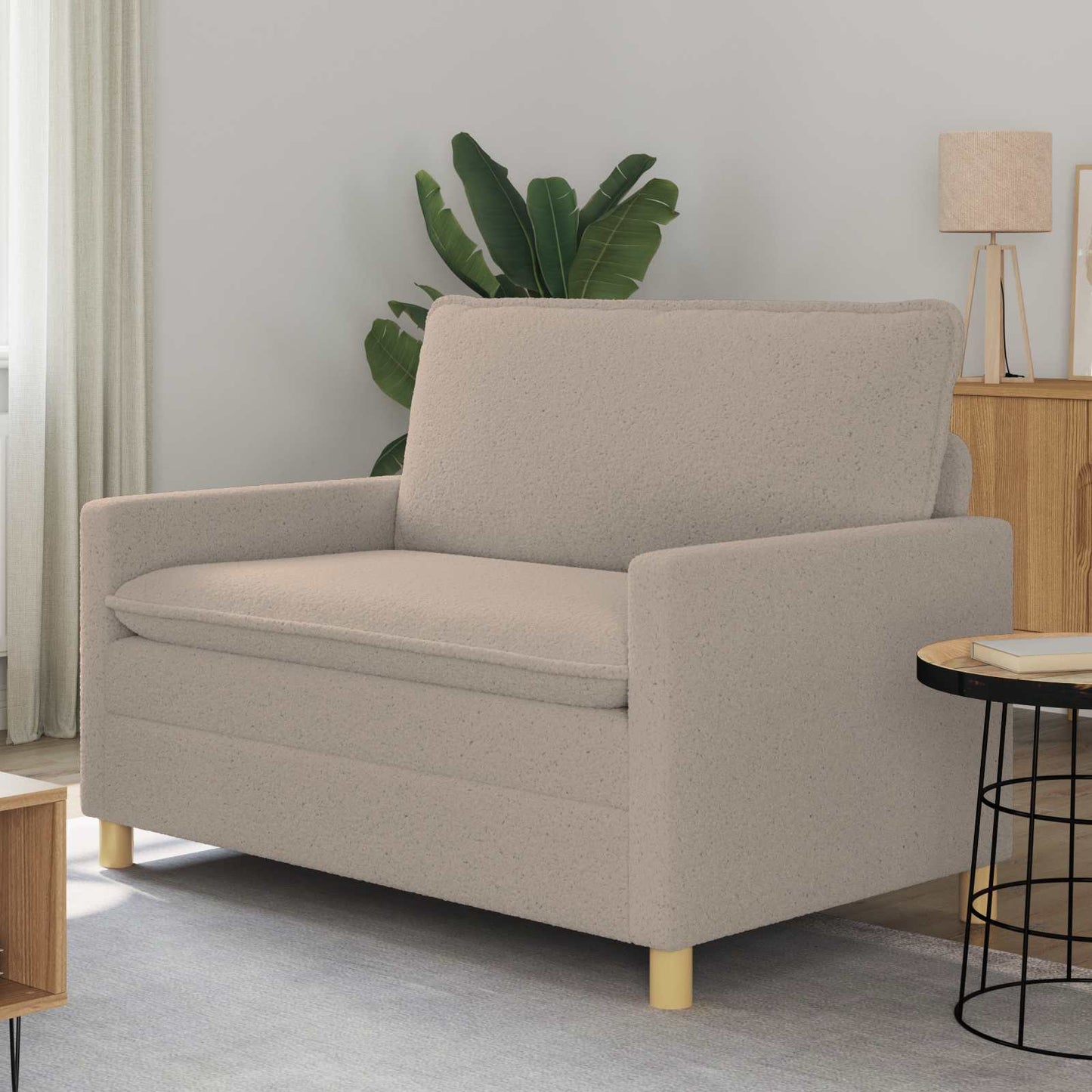 Divano Grigio Chiaro 126 x 81 x 87,5 cm Tessuto