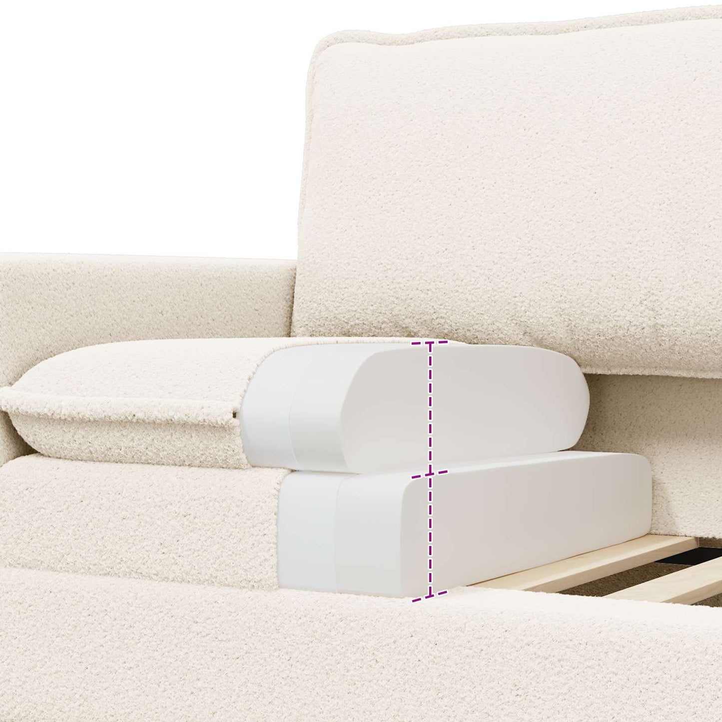 Divano Crema 126 x 81 x 87,5 cm Tessuto | homemem39