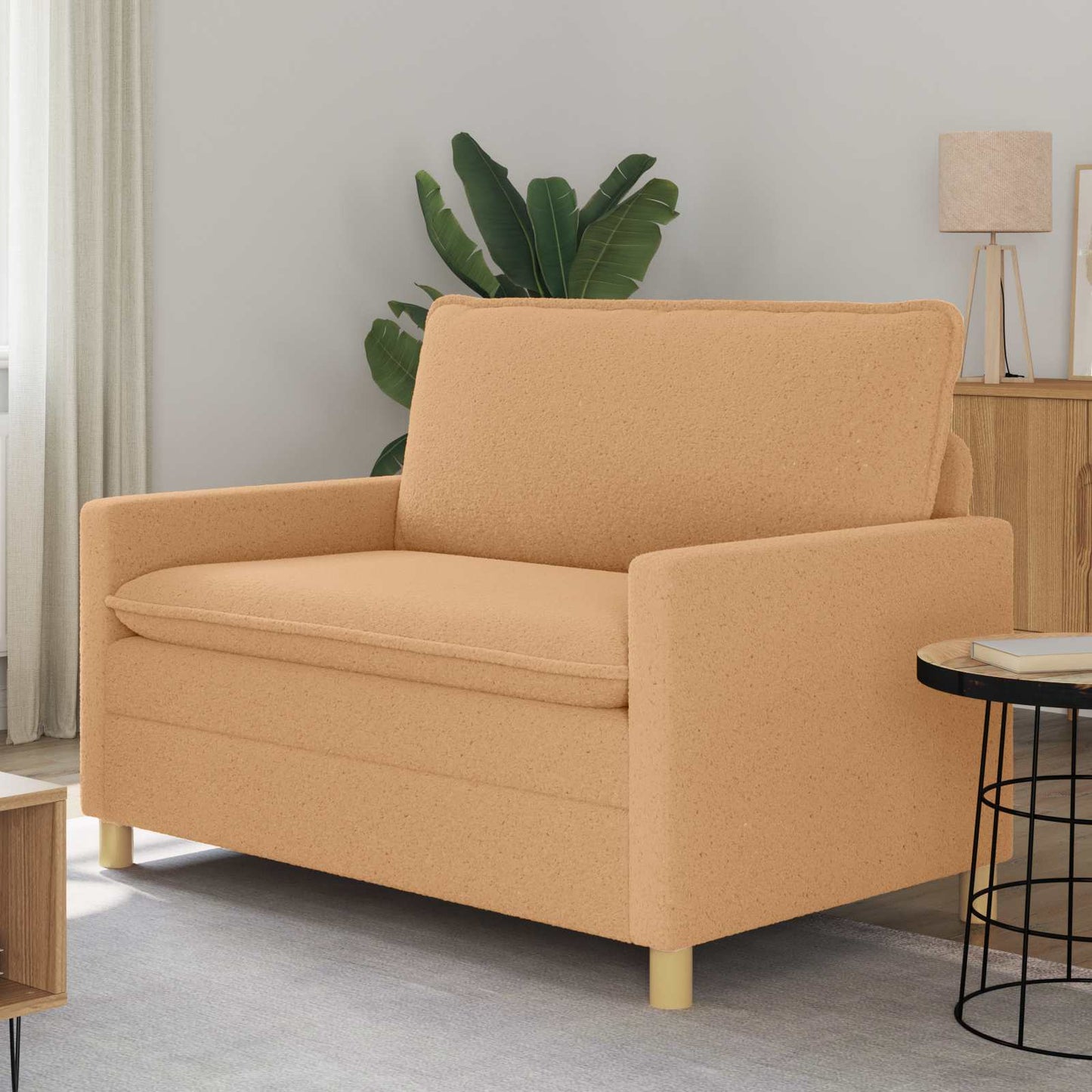 Divano Beige 126 x 81 x 87,5 cm Tessuto | homemem39