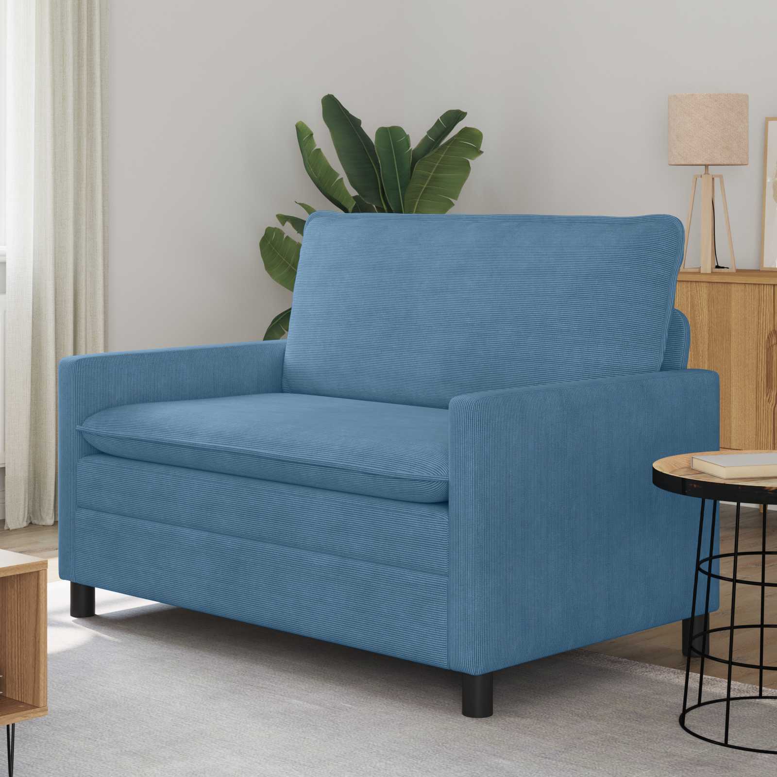 Divano Blu 126 x 81 x 87,5 cm Tessuto | homemem39