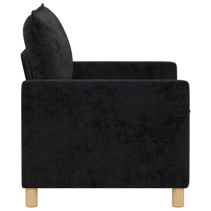 Divano Nero 126 x 81 x 87,5 cm Poliestere | homemem39