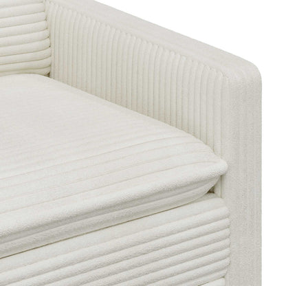 Divano Crema 126 x 81 x 87,5 cm Poliestere | homemem39