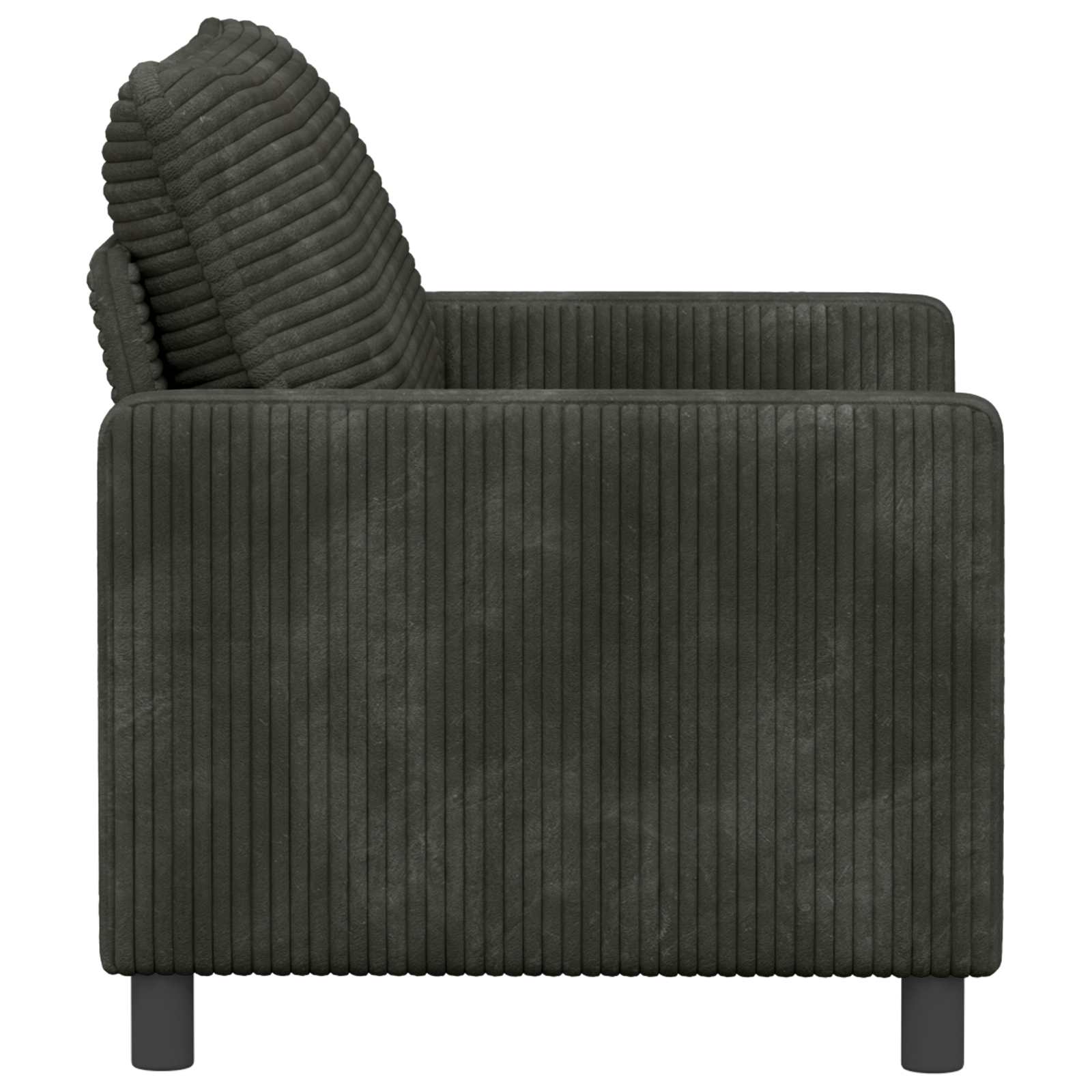 Divano Antracite 126 x 81 x 87,5 cm Poliestere | homemem39