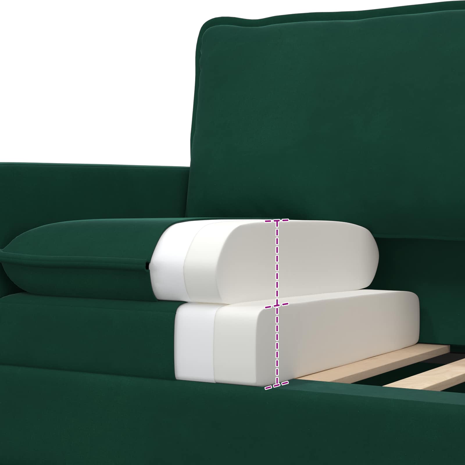 Divano Verde Scuro 156 x 81 x 87,5 cm Velluto | homemem39