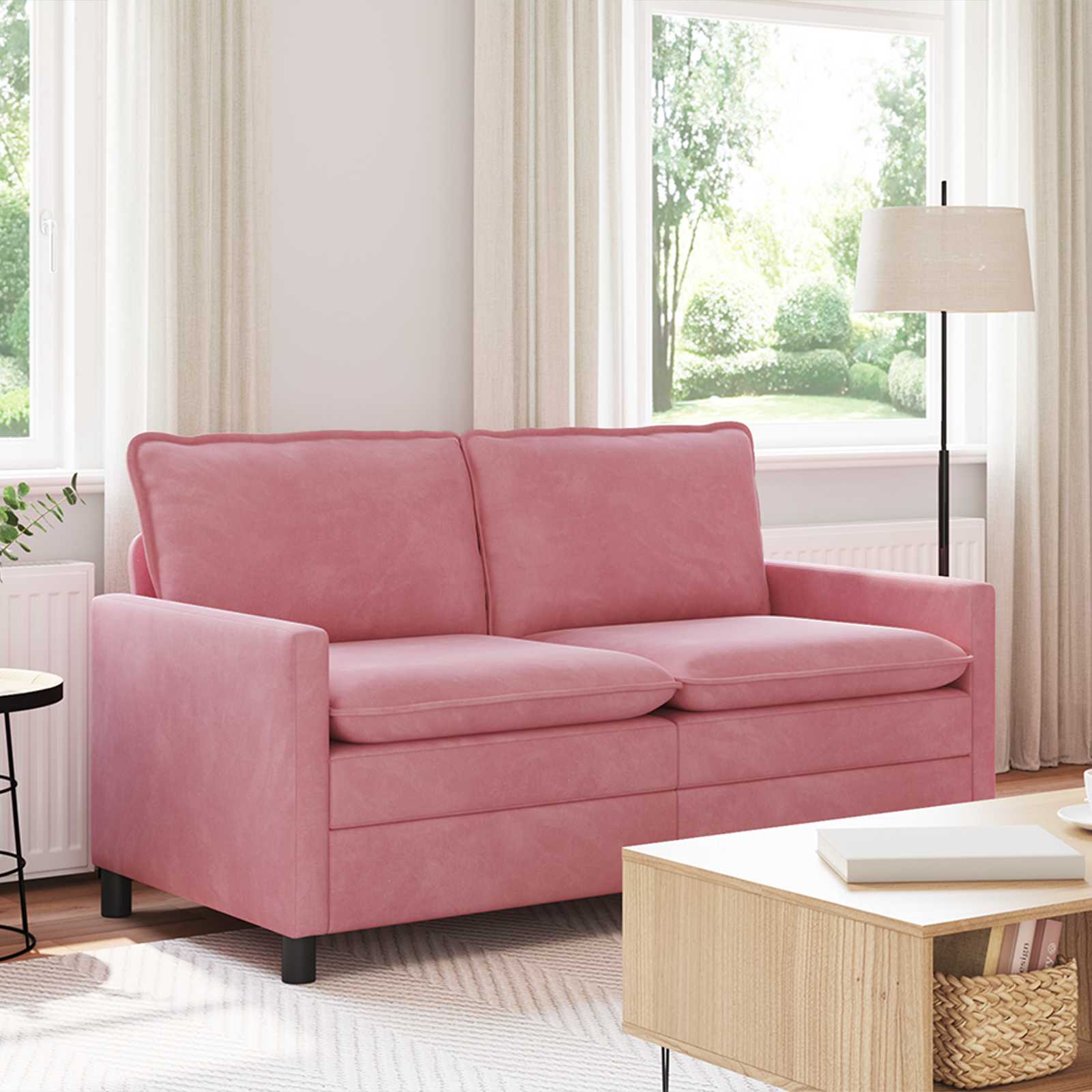 Divano Rosa 156 x 81 x 87,5 cm Velluto | homemem39
