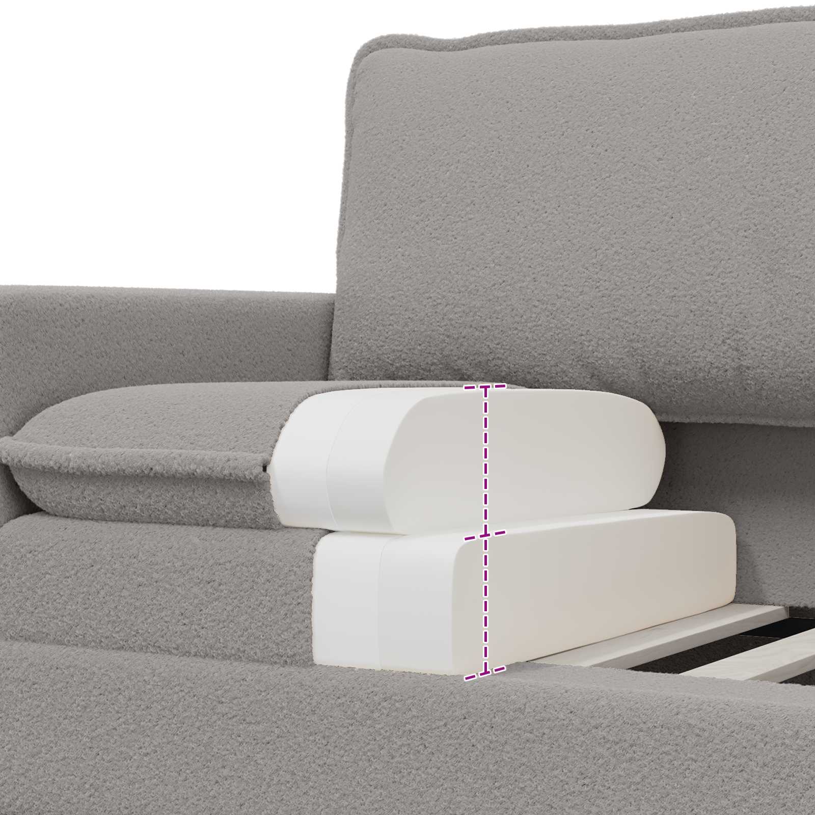 Divano Grigio Chiaro 156 x 81 x 87,5 cm Tessuto | homemem39