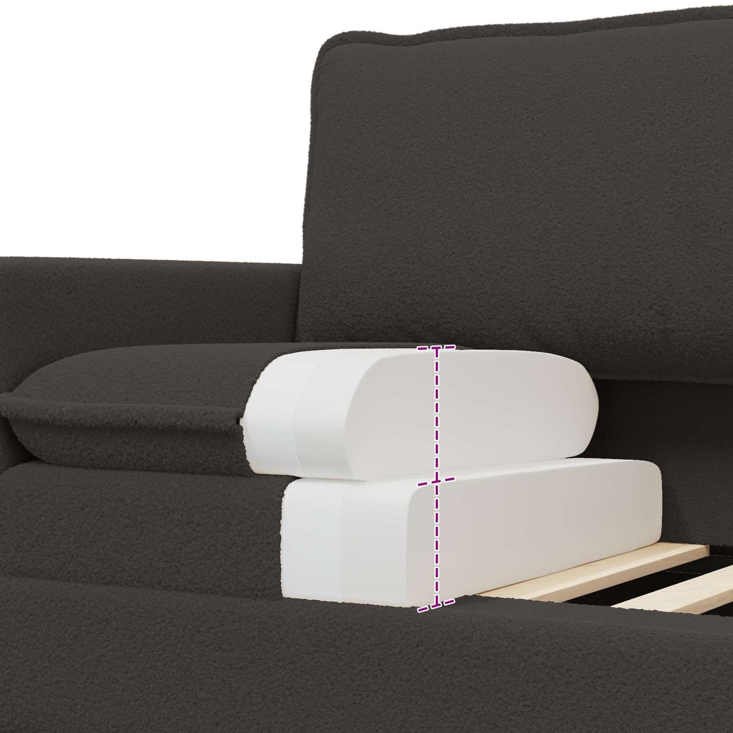 Divano Grigio Scuro 156 x 81 x 87,5 cm Tessuto | homemem39
