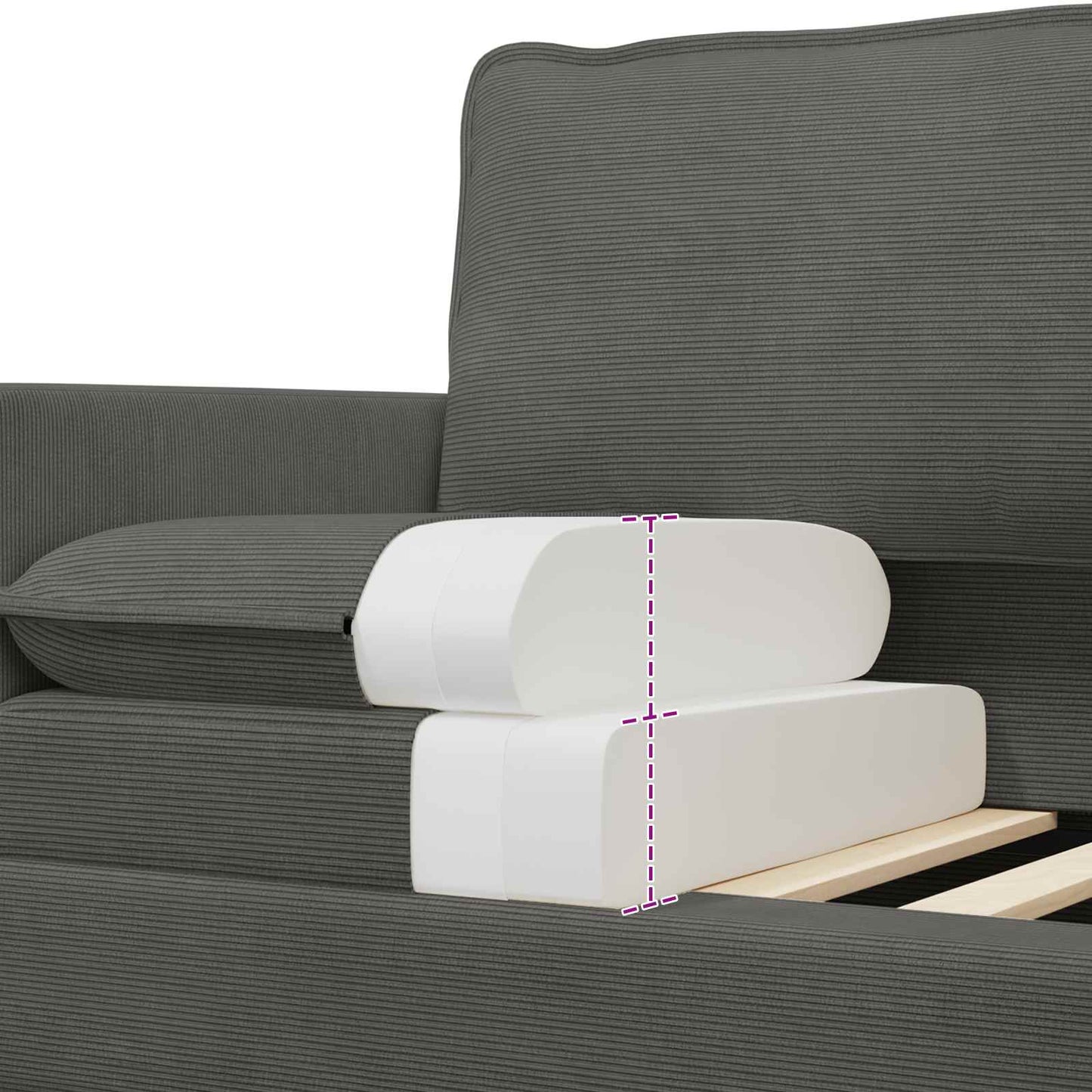 Divano Grigio Scuro 156 x 81 x 87,5 cm Tessuto | homemem39