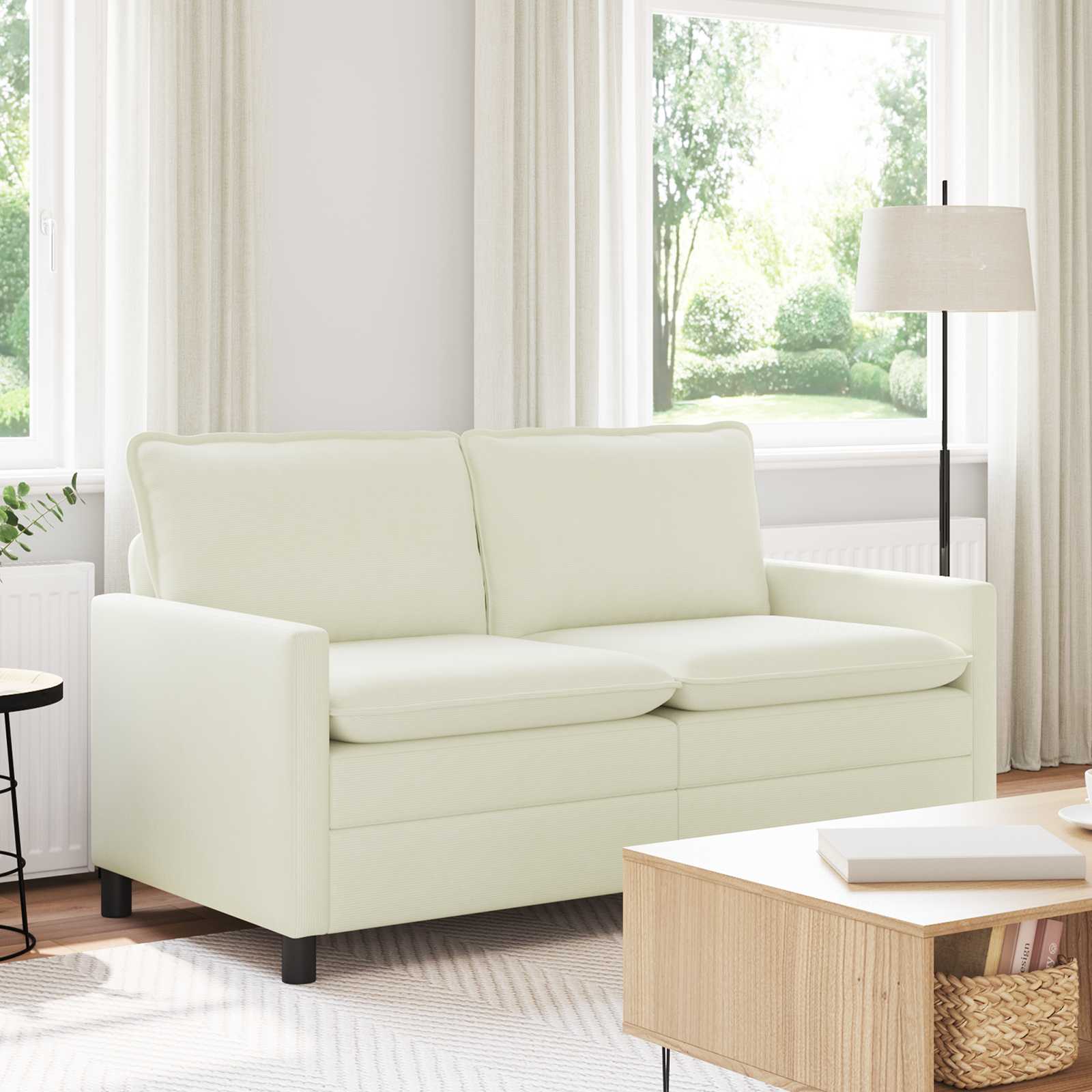 Divano Crema 156 x 81 x 87,5 cm Tessuto | homemem39