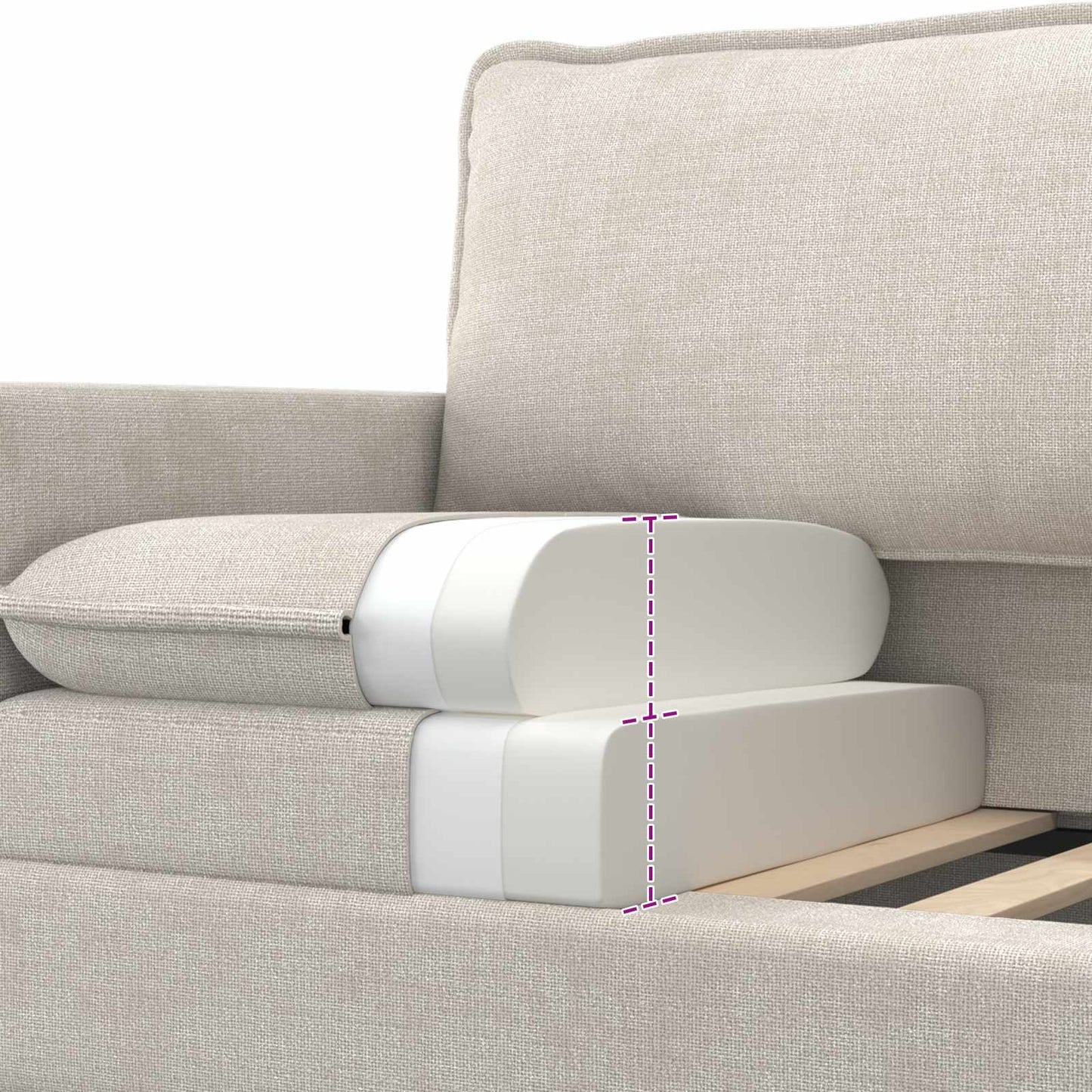 Divano Crema 156 x 81 x 87,5 cm Poliestere | homemem39