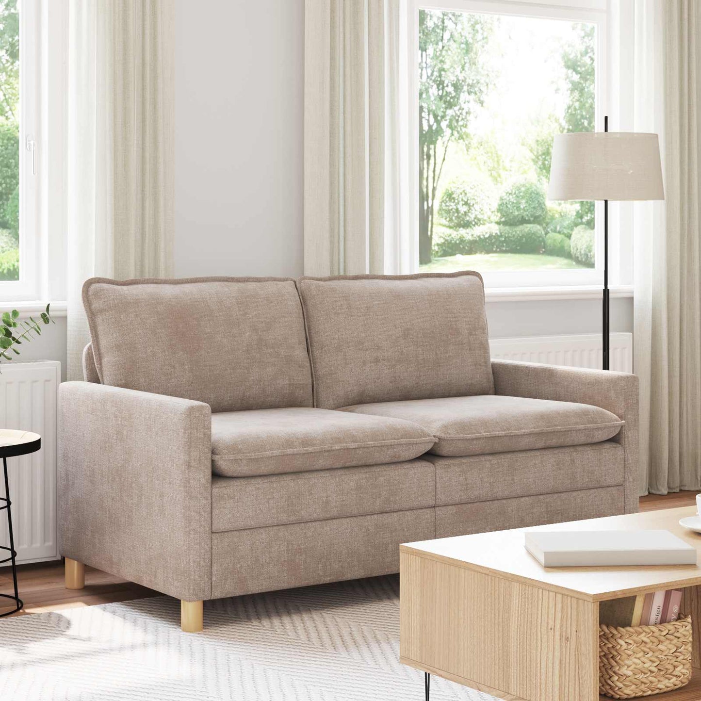 Divano Beige 156 x 81 x 87,5 cm Poliestere | homemem39