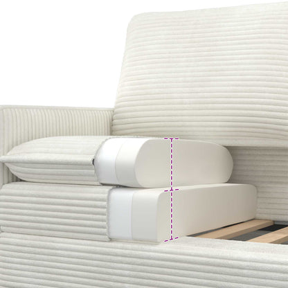 Divano Crema 156 x 81 x 87,5 cm Poliestere | homemem39