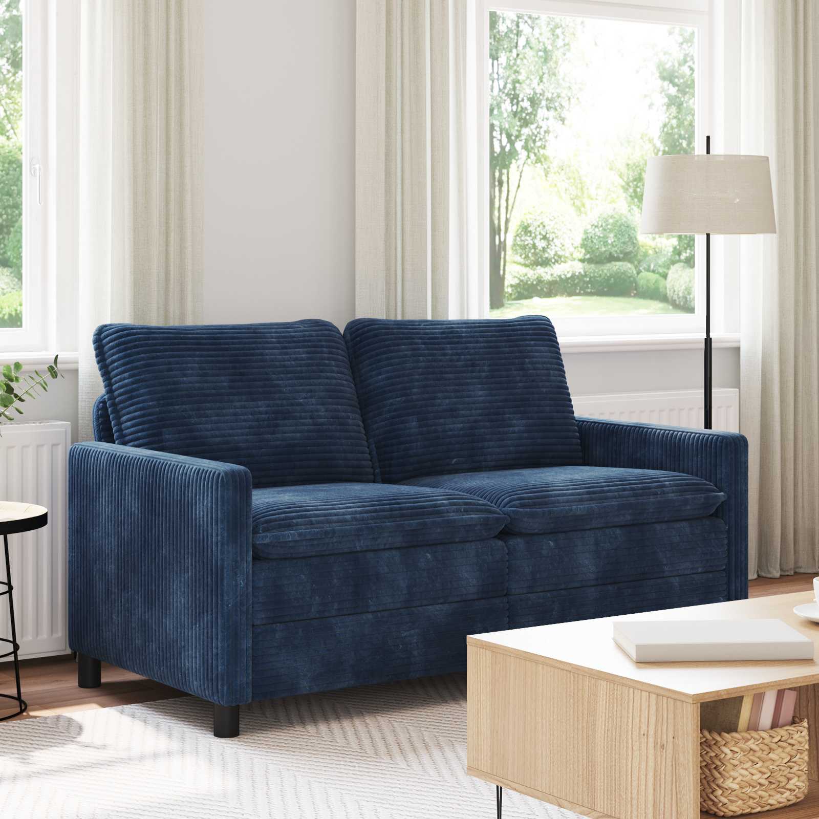 Divano Blu navy 156 x 81 x 87,5 cm Poliestere | homemem39