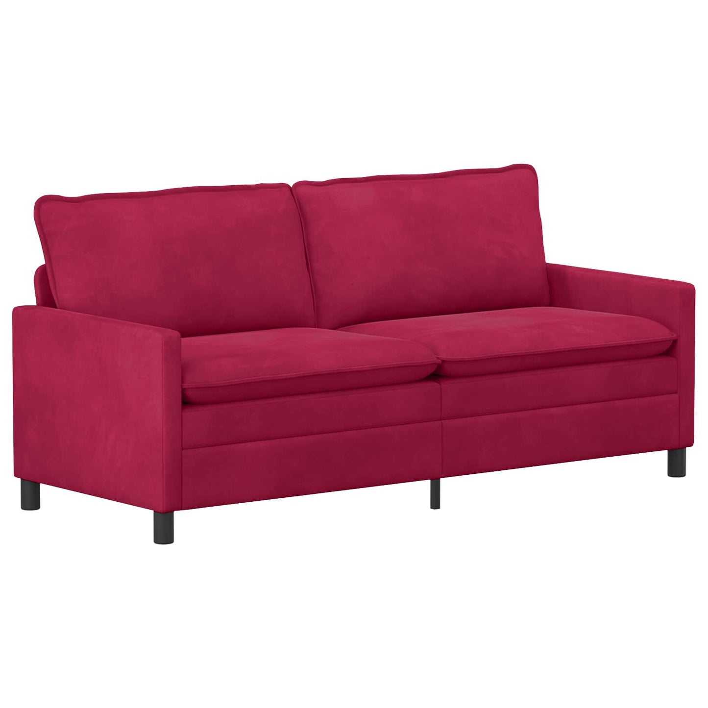 Divano Rosso Vino 196 x 81 x 87,5 cm Velluto | homemem39