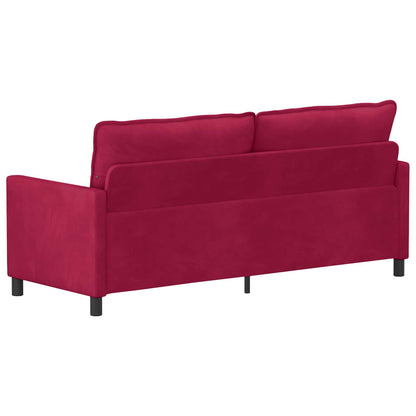 Divano Rosso Vino 196 x 81 x 87,5 cm Velluto | homemem39