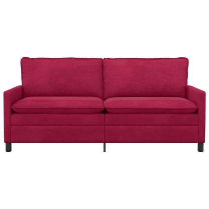 Divano Rosso Vino 196 x 81 x 87,5 cm Velluto | homemem39