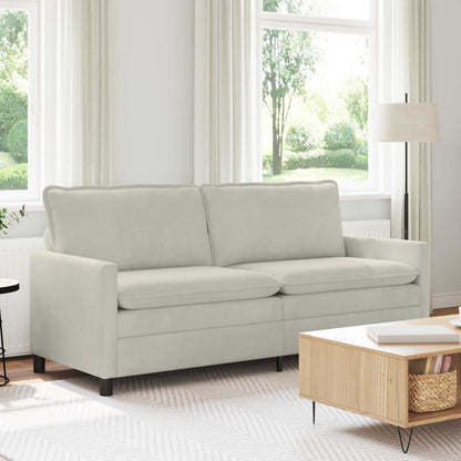 Divano Crema 196 x 81 x 87,5 cm Velluto