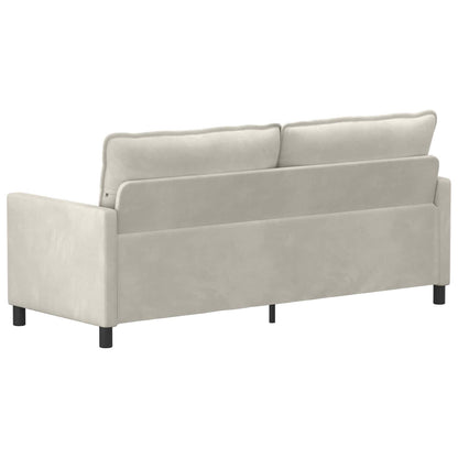 Divano Crema 196 x 81 x 87,5 cm Velluto