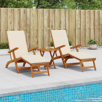 Lettino prendisole reclinabile e pieghevole 2 pcs