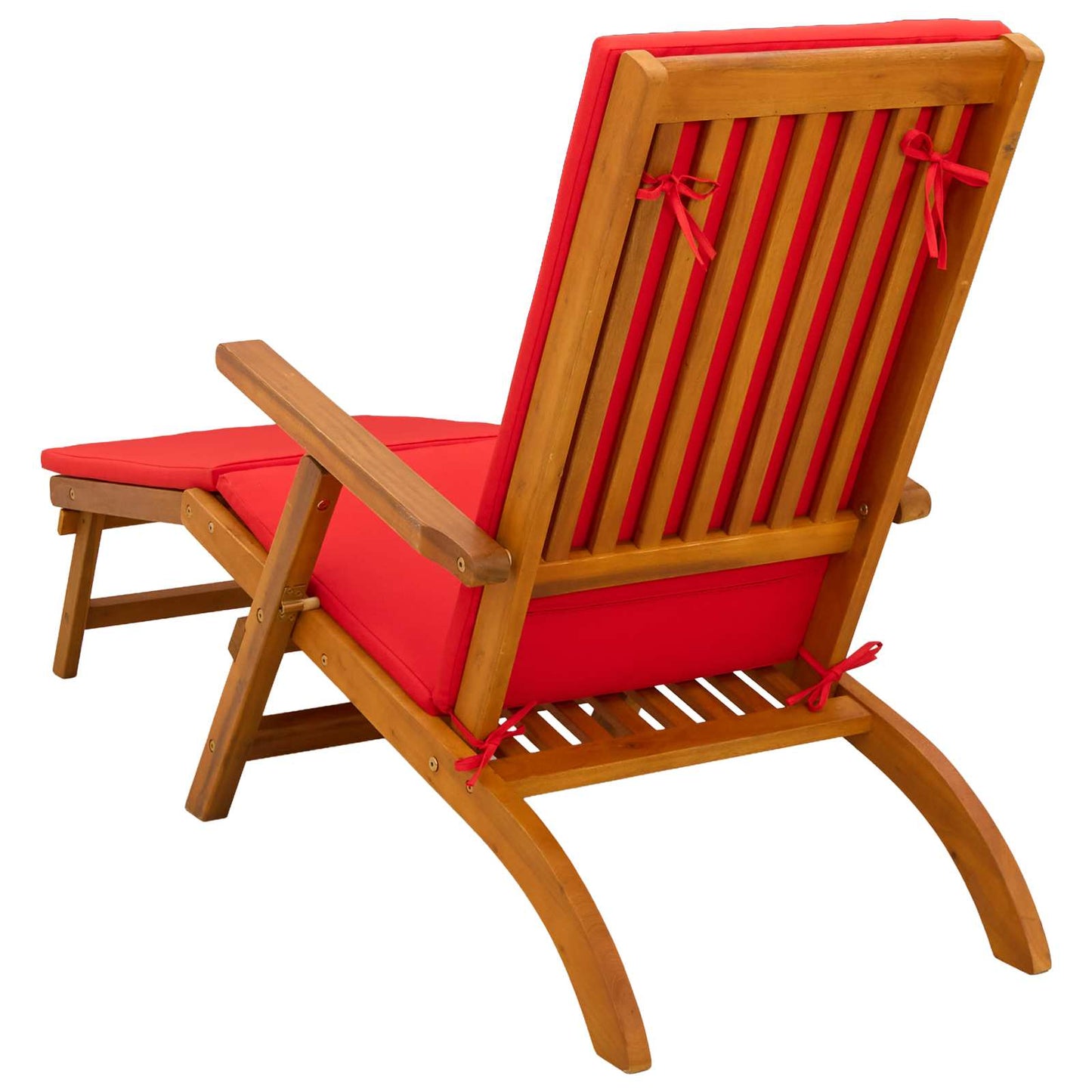 Lettino prendisole reclinabile e pieghevole 2 pcs Rosso