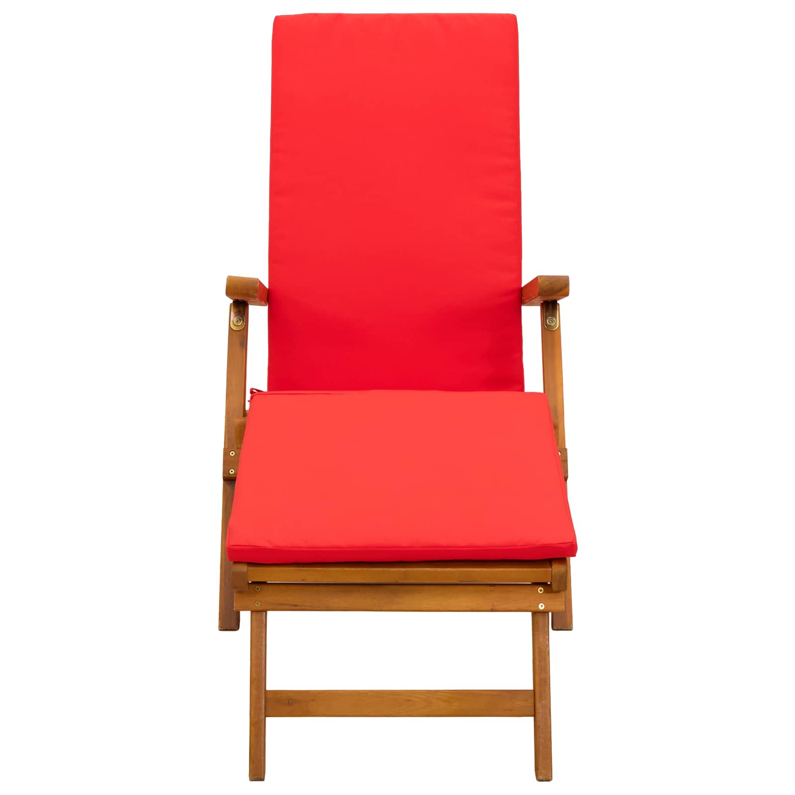 Lettino prendisole reclinabile e pieghevole 2 pcs Rosso | homemem39