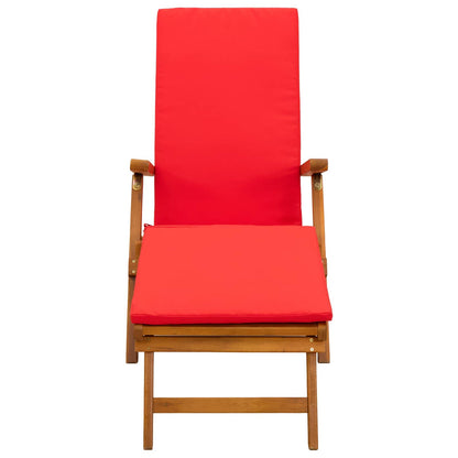 Lettino prendisole reclinabile e pieghevole 2 pcs Rosso | homemem39