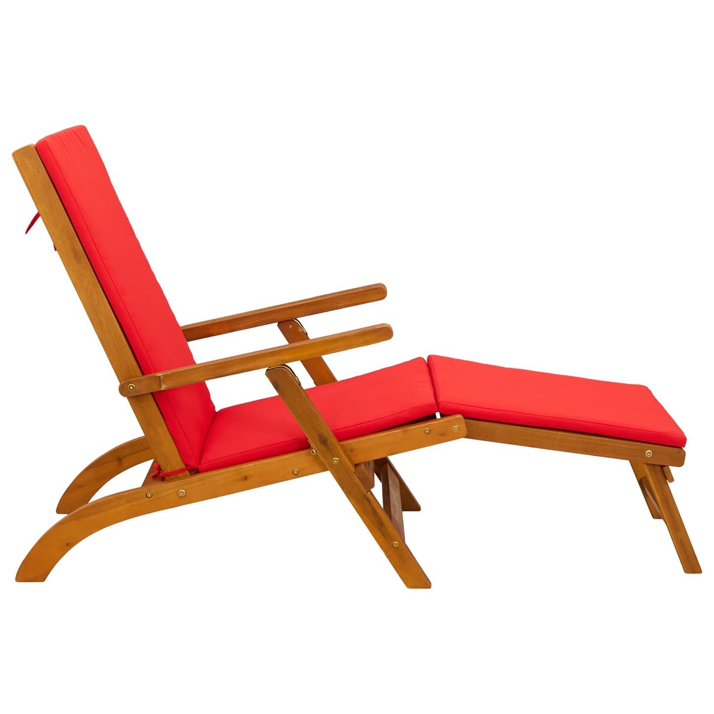 Lettino prendisole reclinabile e pieghevole 2 pcs Rosso | homemem39