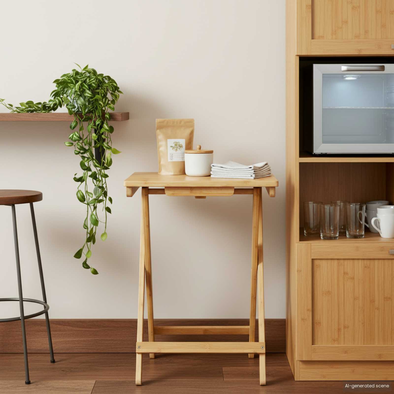 Tavolo da Cucina Naturale 40 x 30 x 53,5 cm Bambù | homemem39
