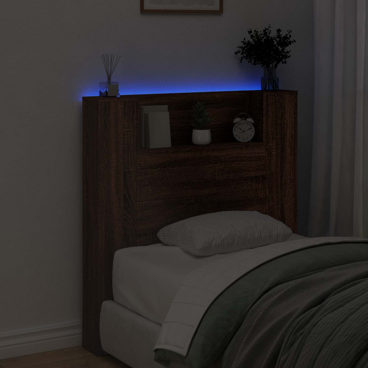 Testiera Rovere Marrone 100 x 16,5 x 103,5 cm Legno multistrato