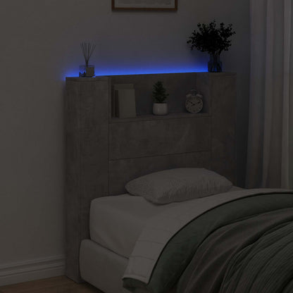 Testiera Grigio cemento 100 x 16,5 x 103,5 cm Legno multistrato