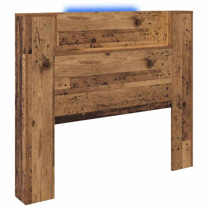 Testiera di stoccaggio con LED Legno antico