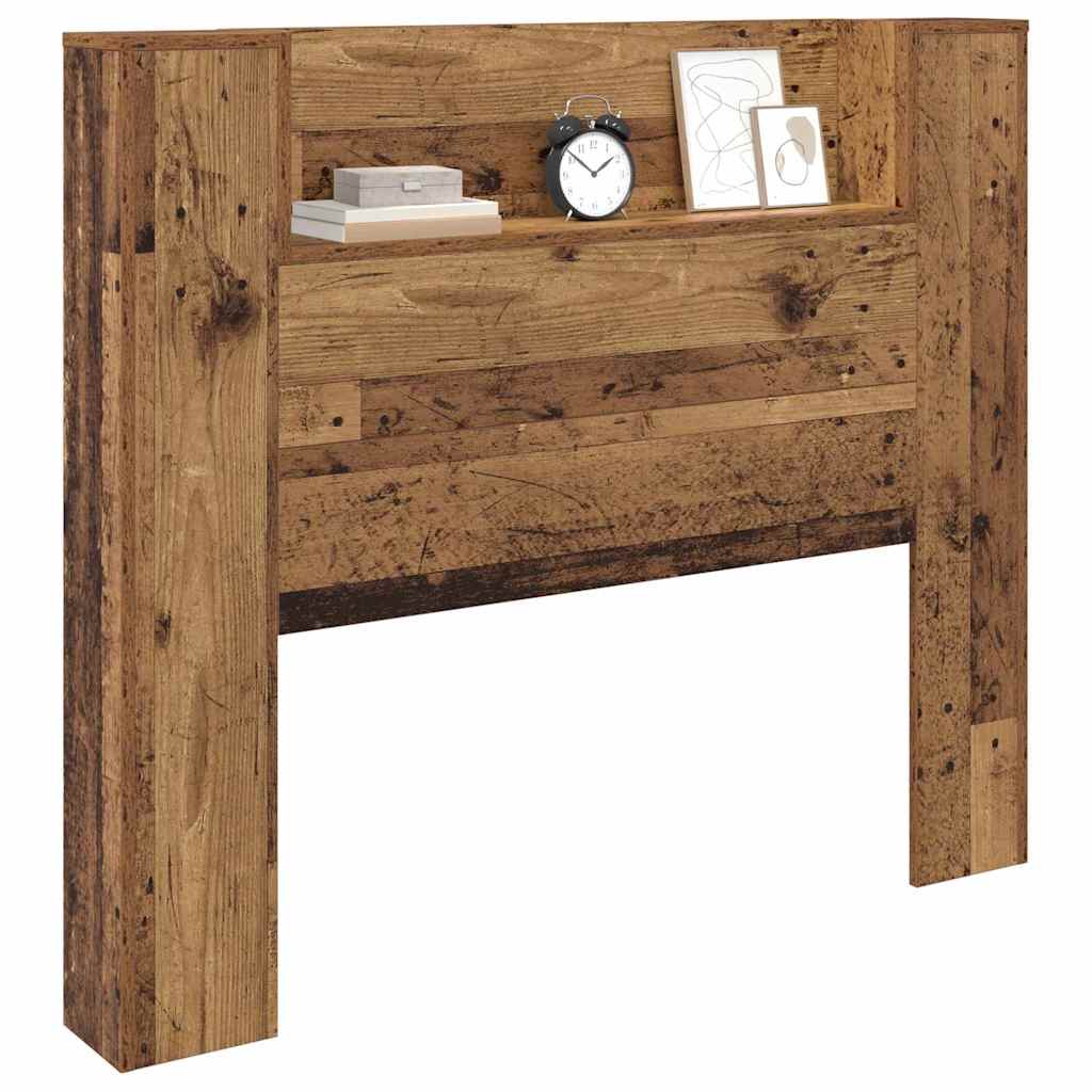 Testiera di stoccaggio con LED Legno antico