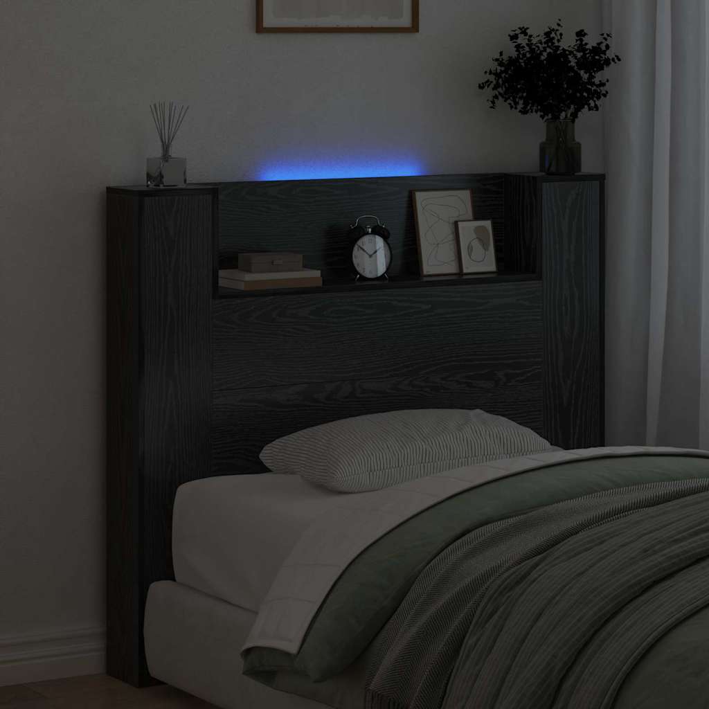 Testiera Rovere Nero 120 x 15 x 103,5 cm Legno multistrato