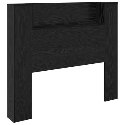 Testiera di stoccaggio con LED Rovere Nero Legno ingegnerizzato