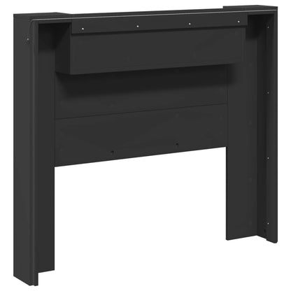 Testiera di stoccaggio con LED Nero Legno ingegnerizzato