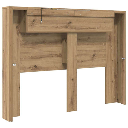 Testiera con lo scaffale Rovere artigianale 140 x 17 x 104,5 cm