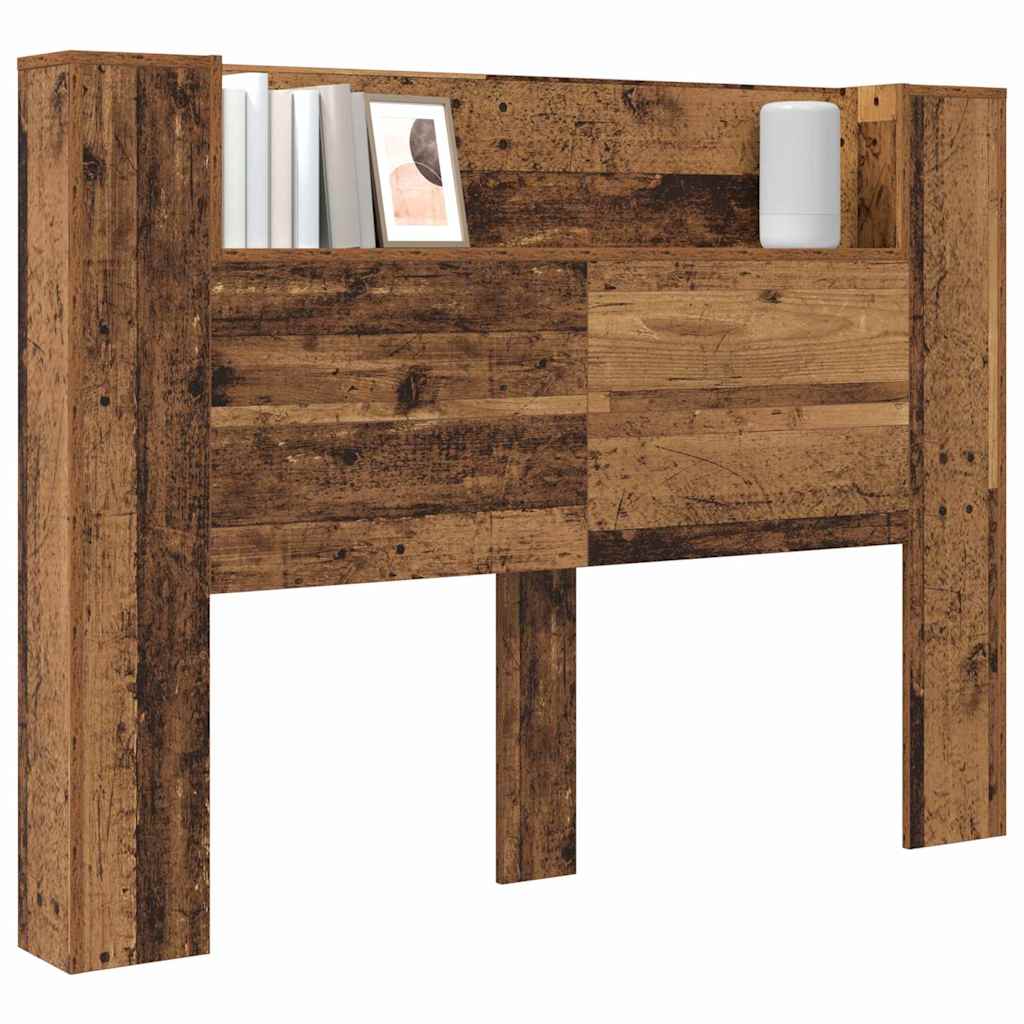 Testiera di stoccaggio con LED Legno antico