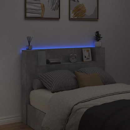 Testiera Grigio cemento 140 x 16,5 x 103,5 cm Legno multistrato