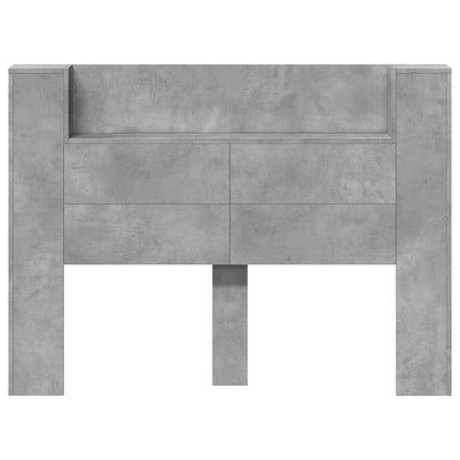 Testiera Grigio cemento 140 x 16,5 x 103,5 cm Legno multistrato