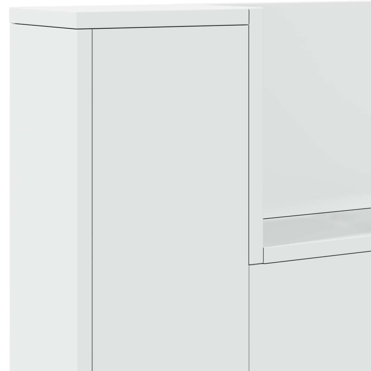 Testiera di stoccaggio con LED Bianco Legno ingegnerizzato